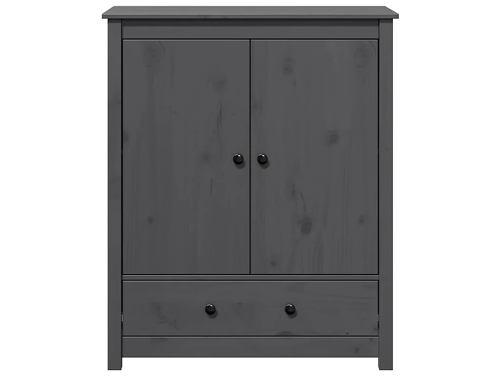 Buffet Gris 83x41,5x100 cm Bois massif de pin