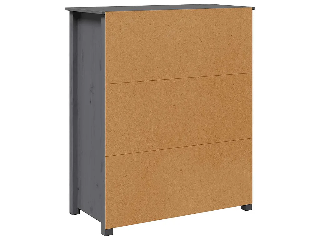 Buffet Gris 83x41,5x100 cm Bois massif de pin