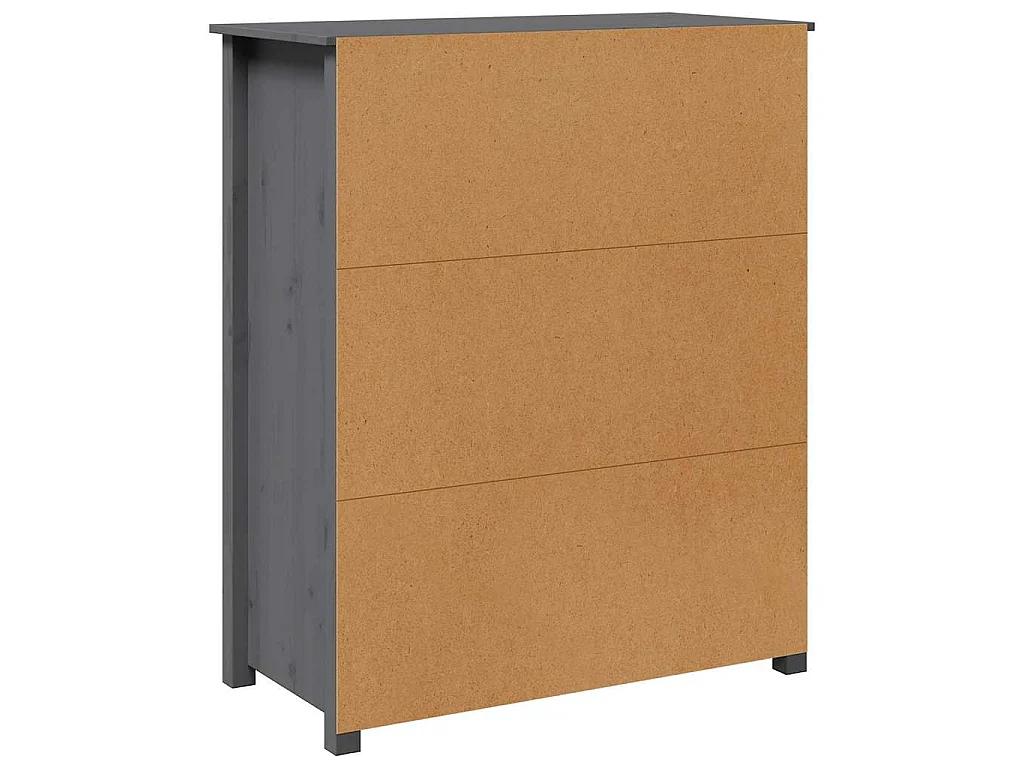 Hoge kast 83x41,5x100 cm massief grenenhout grijs