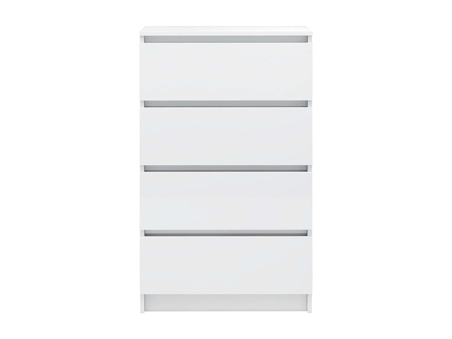 Aparador de madera contrachapada blanco brillante 60x35x98,5 cm