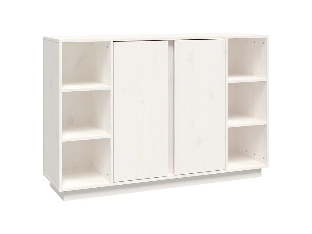 Sideboard Weiß 120x35x80 cm Massivholz Kiefer