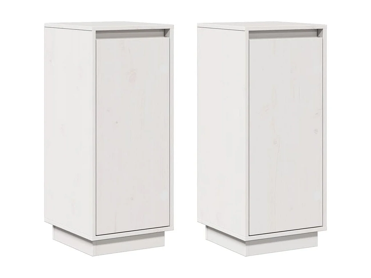 Buffets 2 pcs Blanc 31,5x34x75 cm Bois massif de pin
