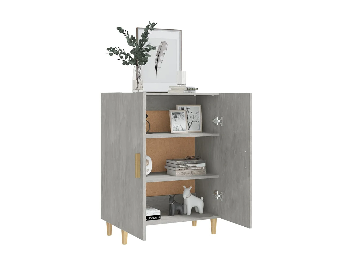 Sideboard Betongrau 70x34x90 cm Holzwerkstoff