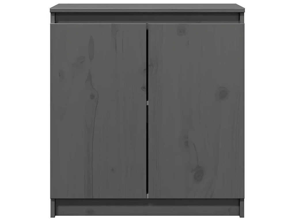 Bijzetkast 60x36x65 cm massief grenenhout grijs