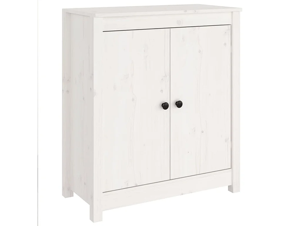 Sideboards 2 Stk. Weiß 70x35x80 cm Massivholz Kiefer
