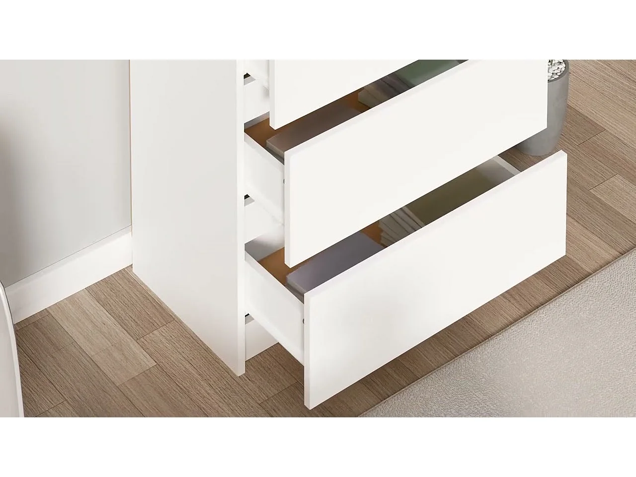 Buffet Blanc 60x35x76 cm Bois d'ingénierie