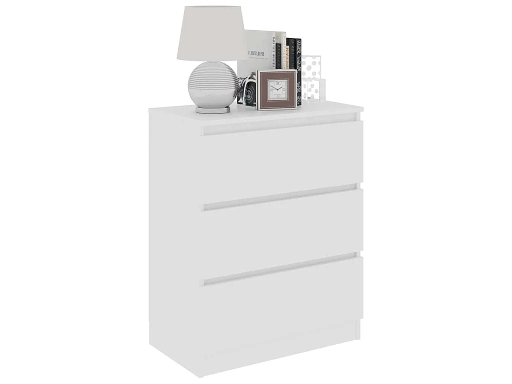 Credenza Bianca 60x35x76 cm in Legno Multistrato