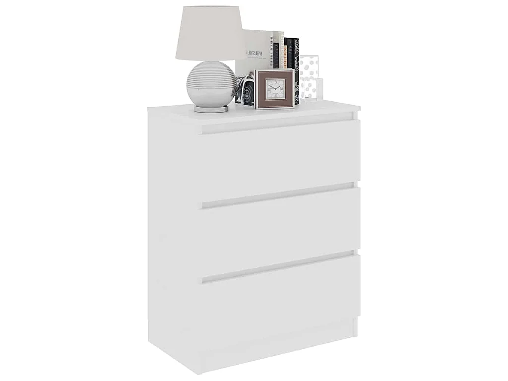Buffet Blanc 60x35x76 cm Bois d'ingénierie