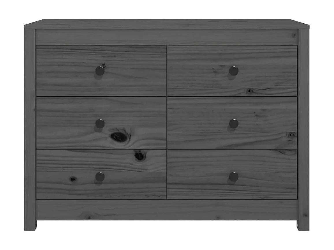 Armoire latérale Gris 100x40x72 cm Bois de pin massif