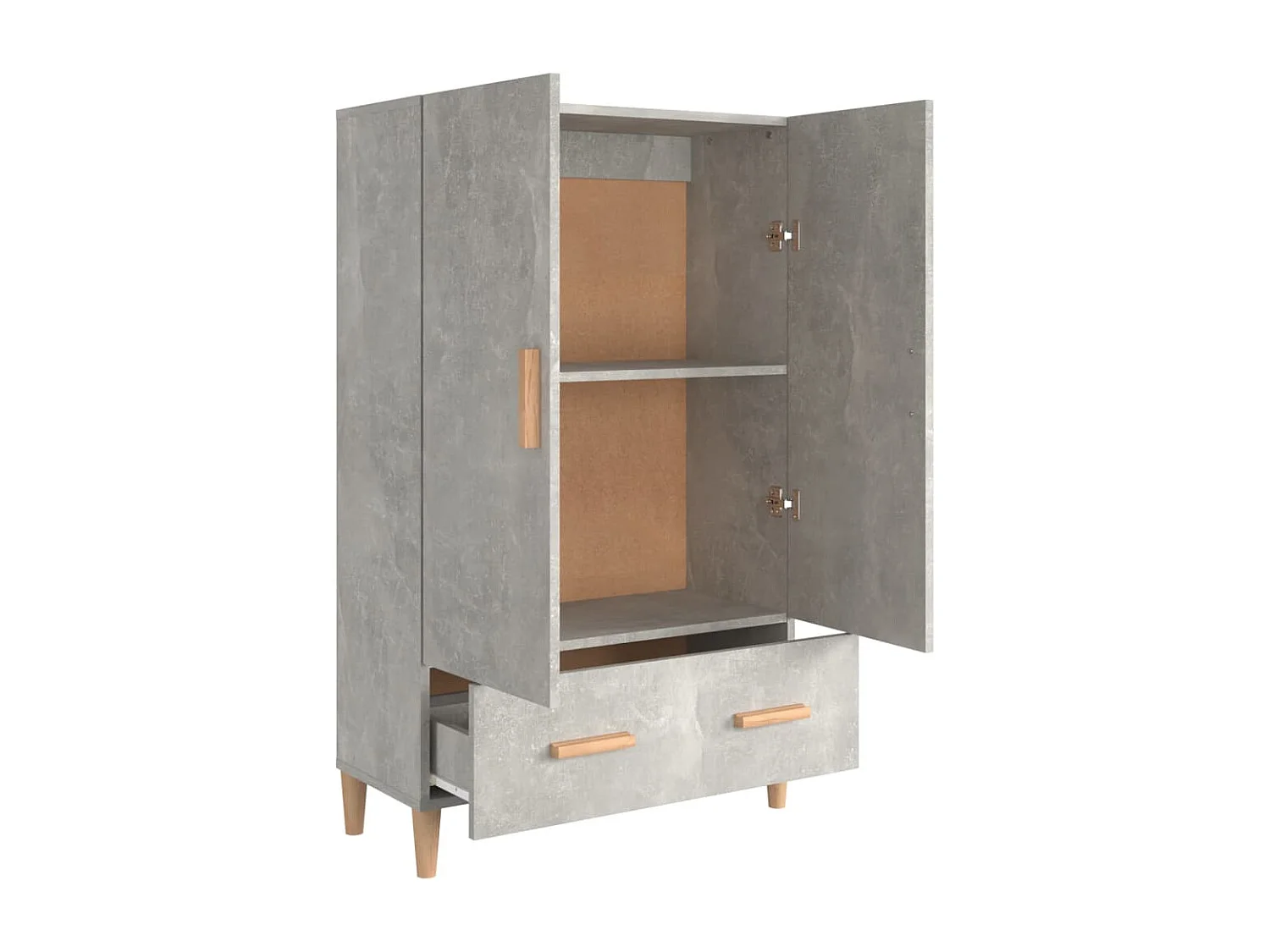 Buffet haut Gris béton 70x31x115 cm Bois d'ingénierie