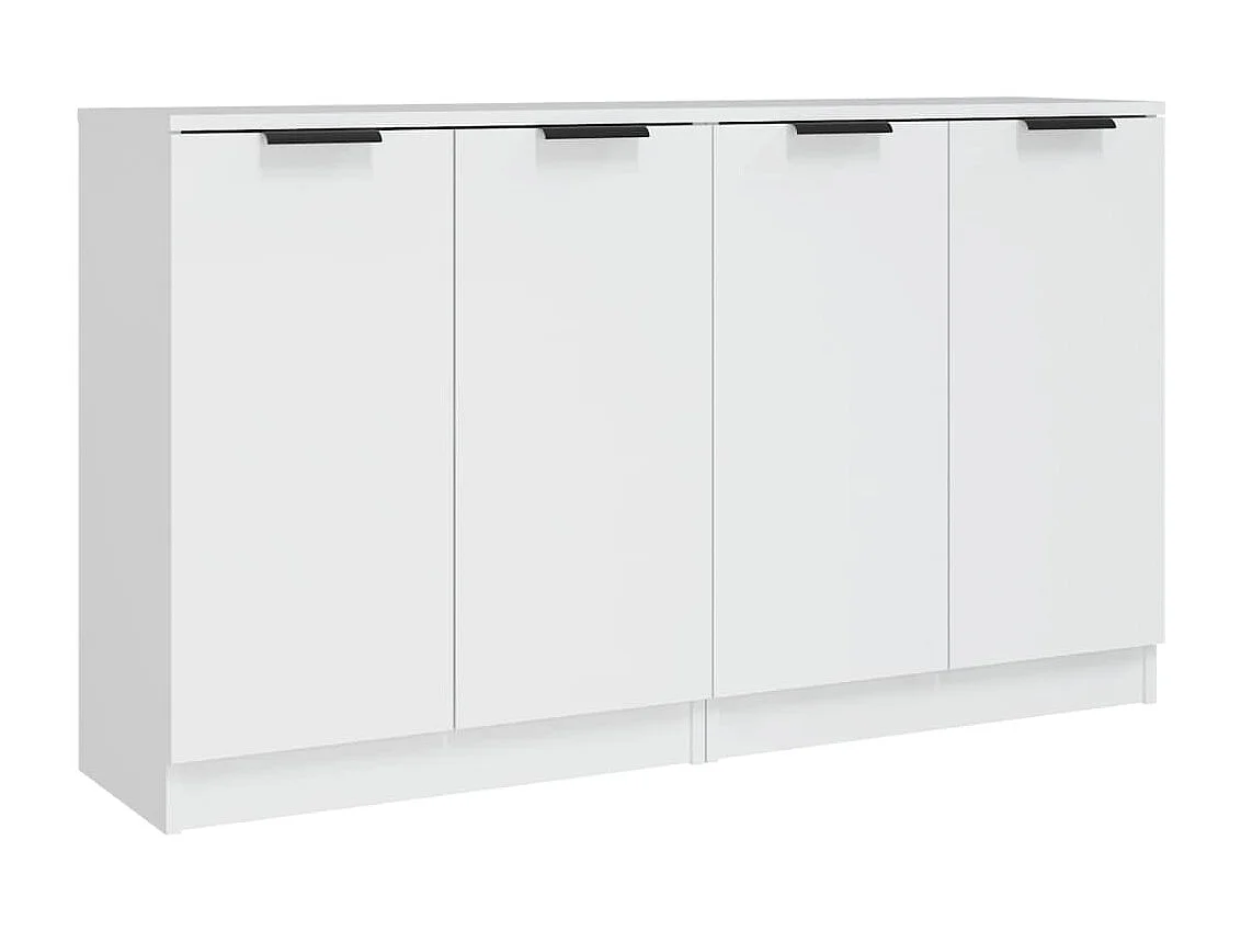 Buffets 2 pcs blanc 60x30x70 cm Bois d'ingénierie