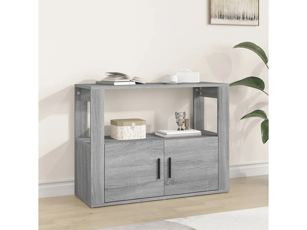 Buffet Sonoma gris 80x30x60 cm Bois d'ingénierie