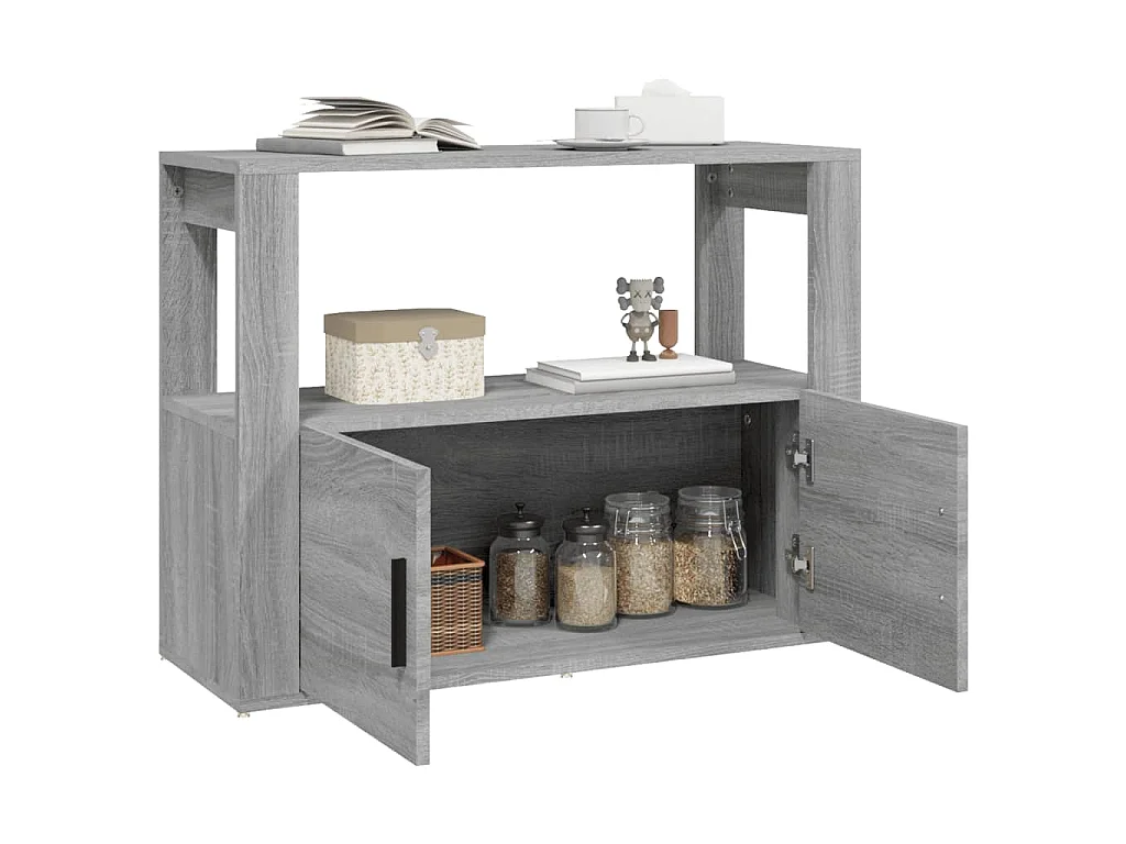 Buffet Sonoma gris 80x30x60 cm Bois d'ingénierie