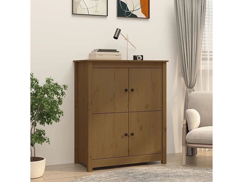 Sideboard Honigbraun 83x41,5x100 cm Massivholz Kiefer