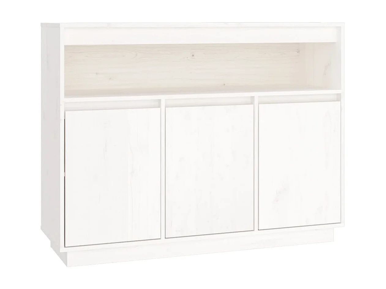 Sideboard Weiß 104,5x34x80 cm Massivholz Kiefer