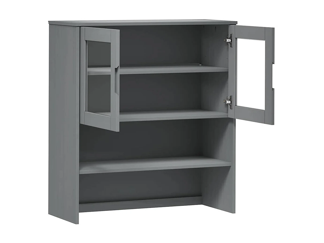 Dessus de buffet MOLDE Gris 90x35x100 cm Bois massif de pin