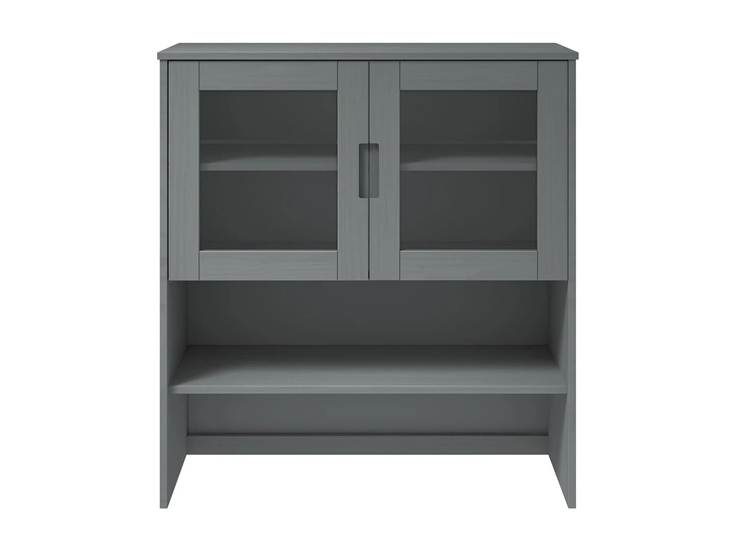 Dessus de buffet MOLDE Gris 90x35x100 cm Bois massif de pin