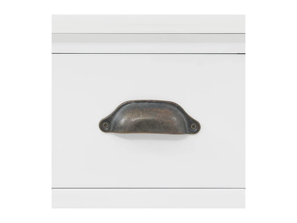 Credenza con 3 Ante in MDF e Legno di Pino 105x35x77,5 cm