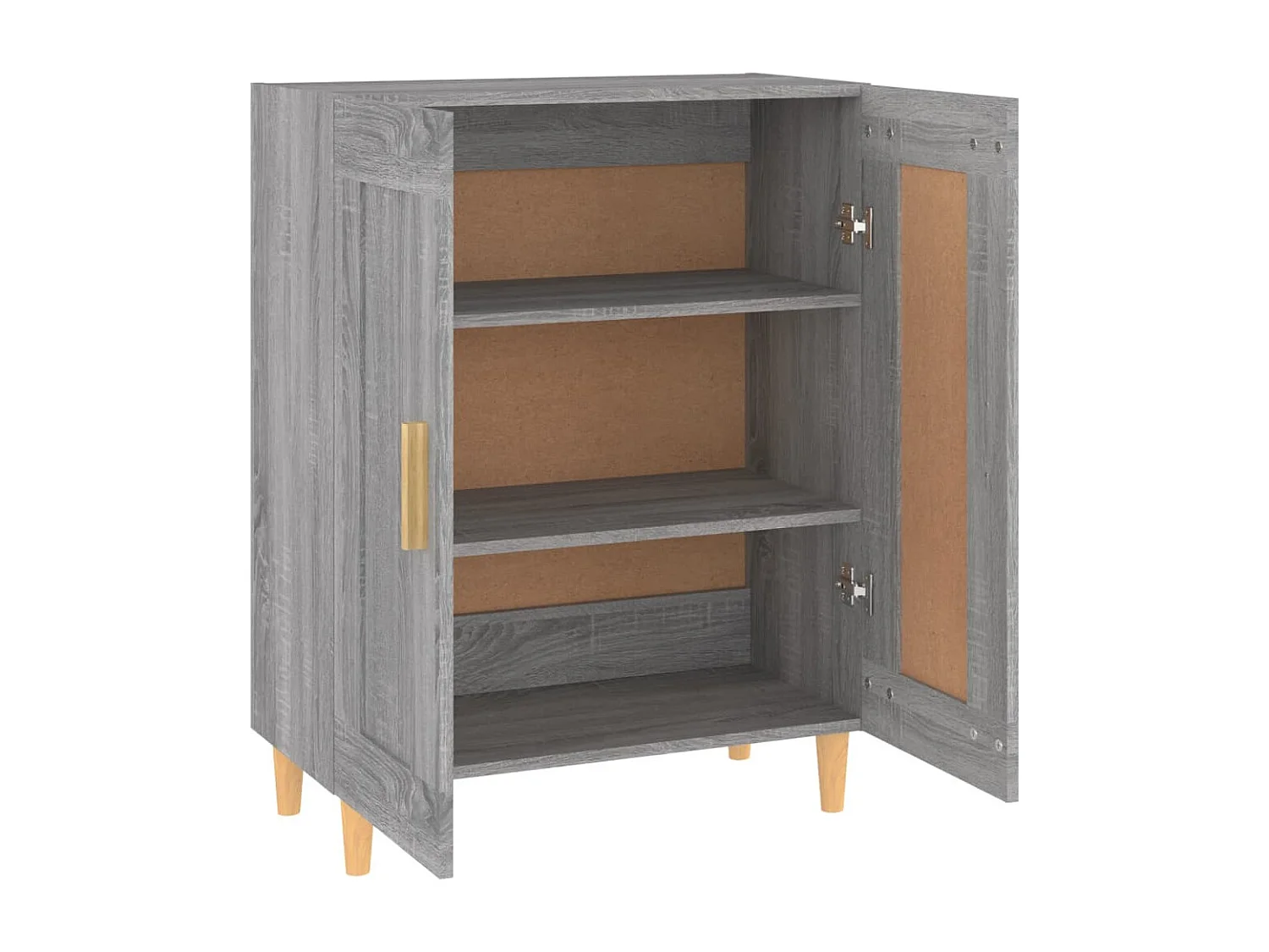 Dressoir 69,5x34x90 cm bewerkt hout grijs sonoma eikenkleurig