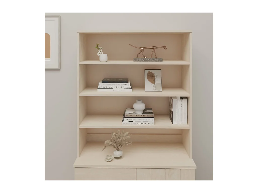 Piano Credenza HAMAR ambra 90x35x100 cm Legno Massello di Pino