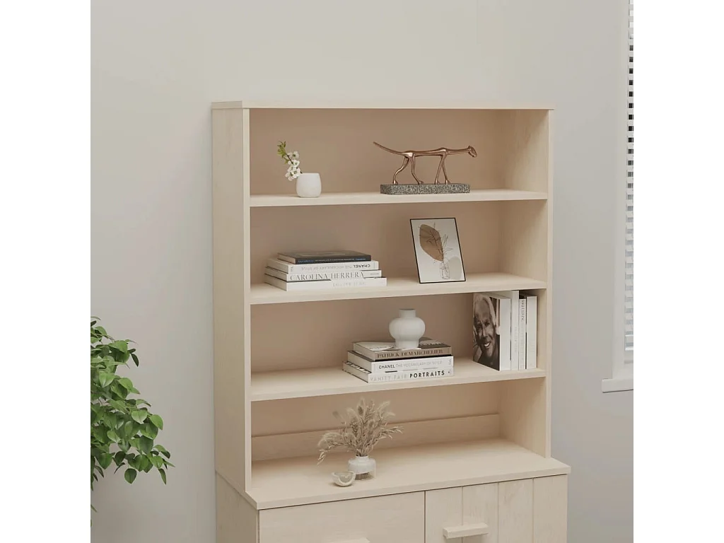 Dessus de buffet HAMAR Marron miel 90x30x100 cm Bois de pin