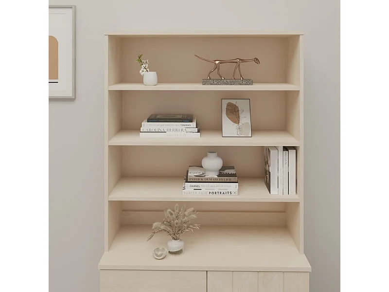 Tampo armário alto HAMAR 90x30x100 cm pinho maciço castanho-mel