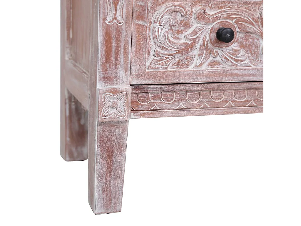 Sideboard mit 2 Schubladen 90 x 30 x 60 cm Massivholz Mahagoni