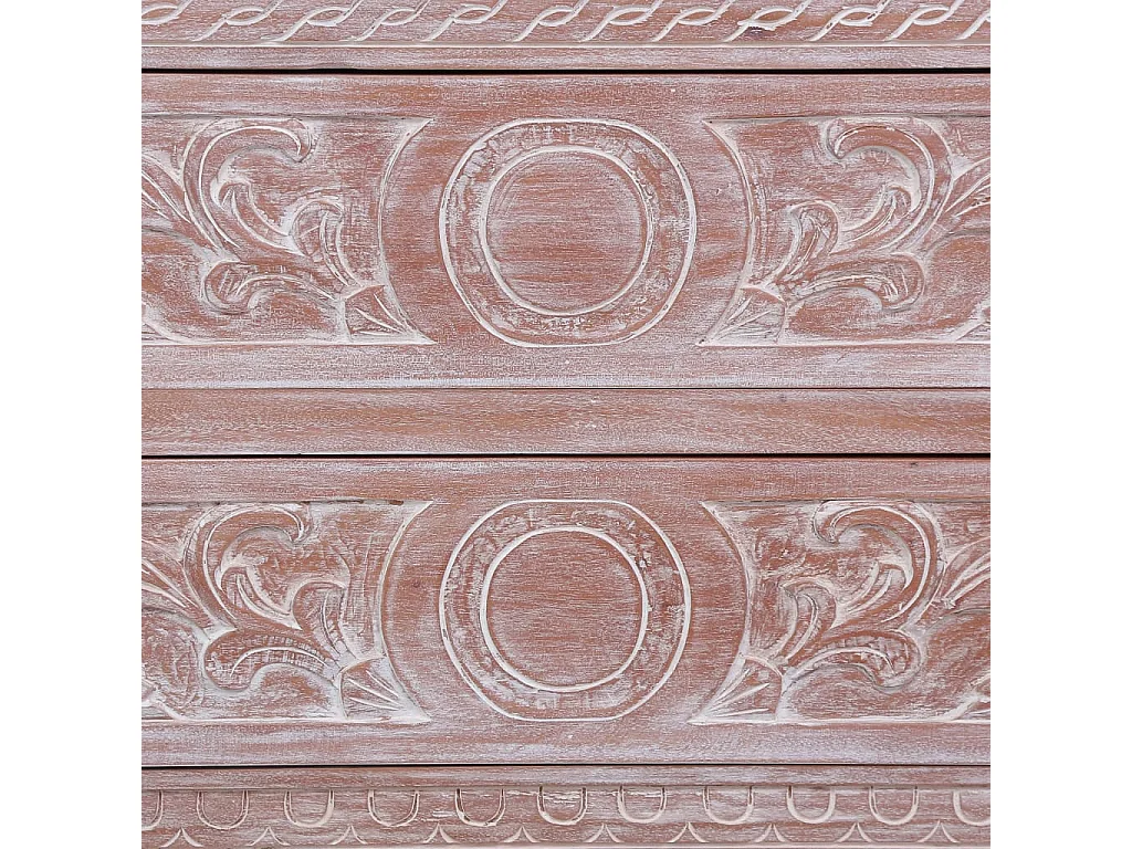 Sideboard mit 2 Schubladen 90 x 30 x 60 cm Massivholz Mahagoni