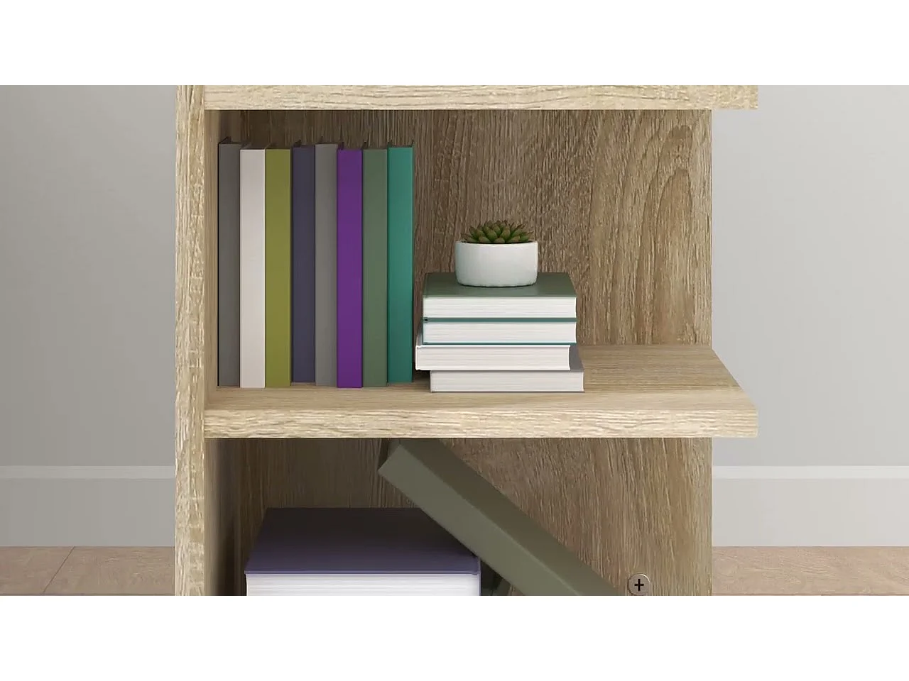 Bijzetkast 35x35x55 cm bewerkt hout sonoma eikenkleurig