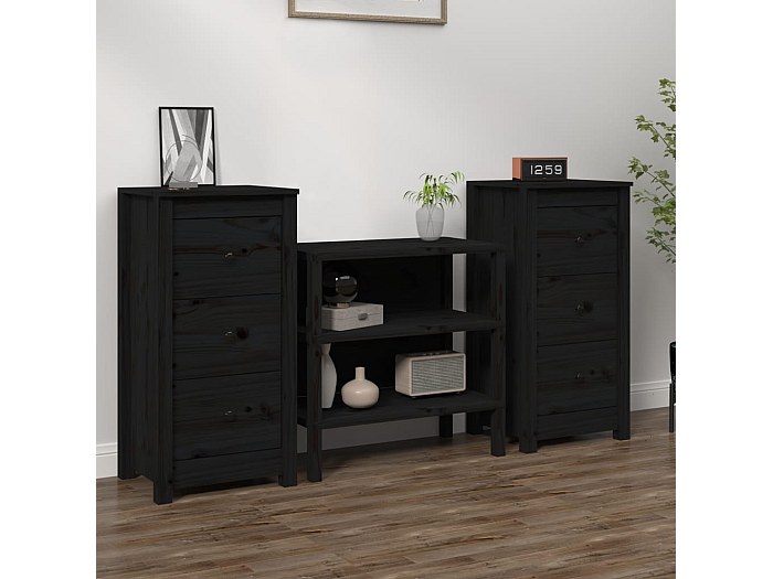 Credenza In Legno Massello Di Pino, 40x35x80 Cm, Per Camera Da Letto O Soggiorno