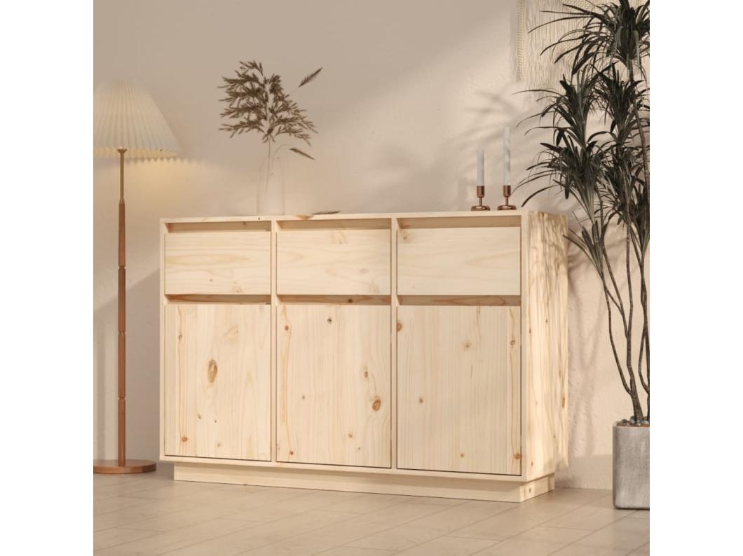 Dressoir 110x34x75 cm massief grenenhout