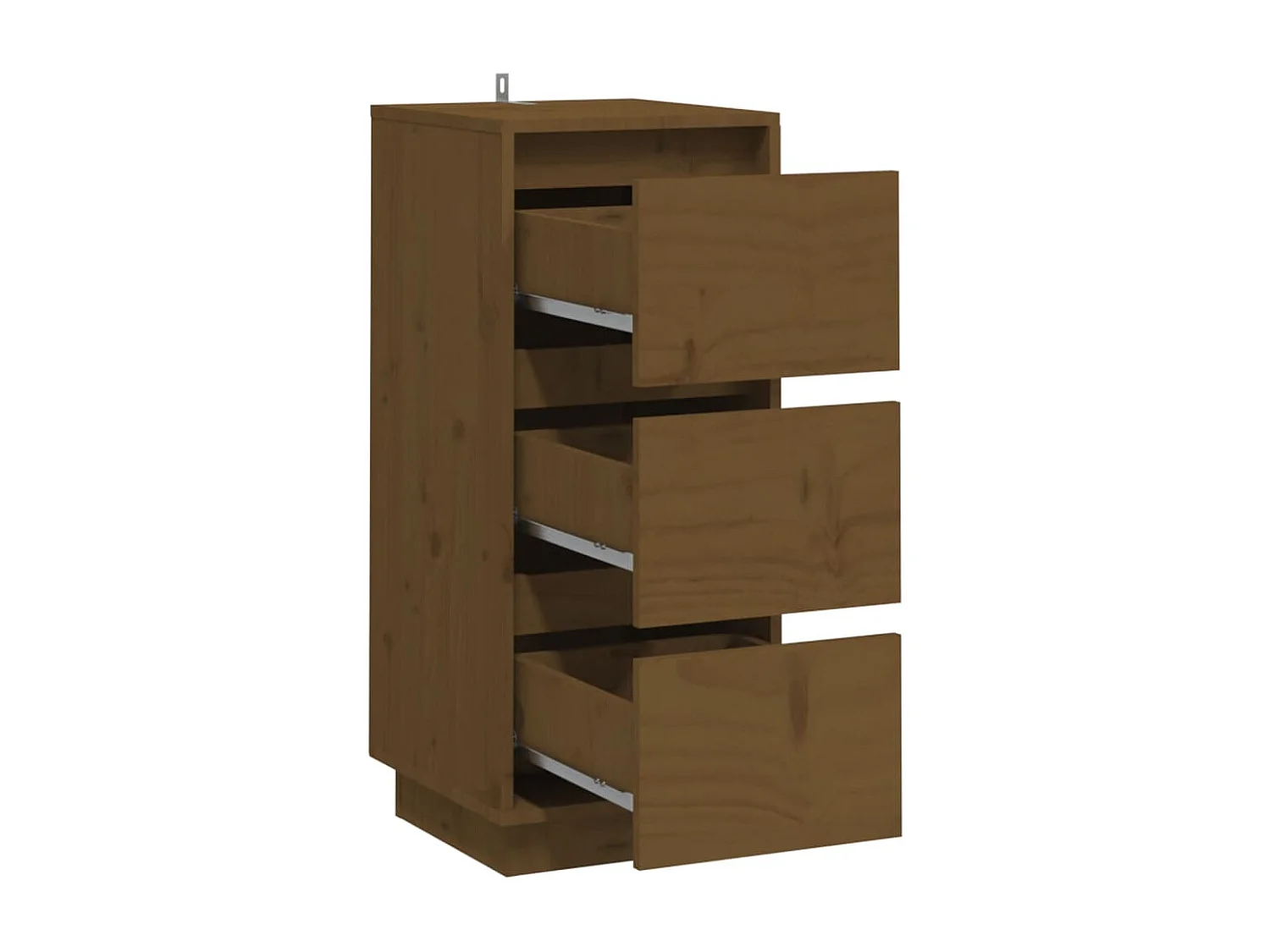 Buffets 2 pcs Marron miel 32x34x75 cm Bois massif de pin