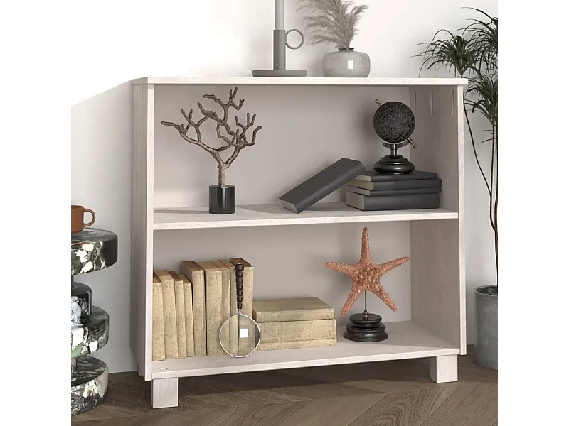 Aparador HAMAR 85x35x80 cm pinho maciço branco