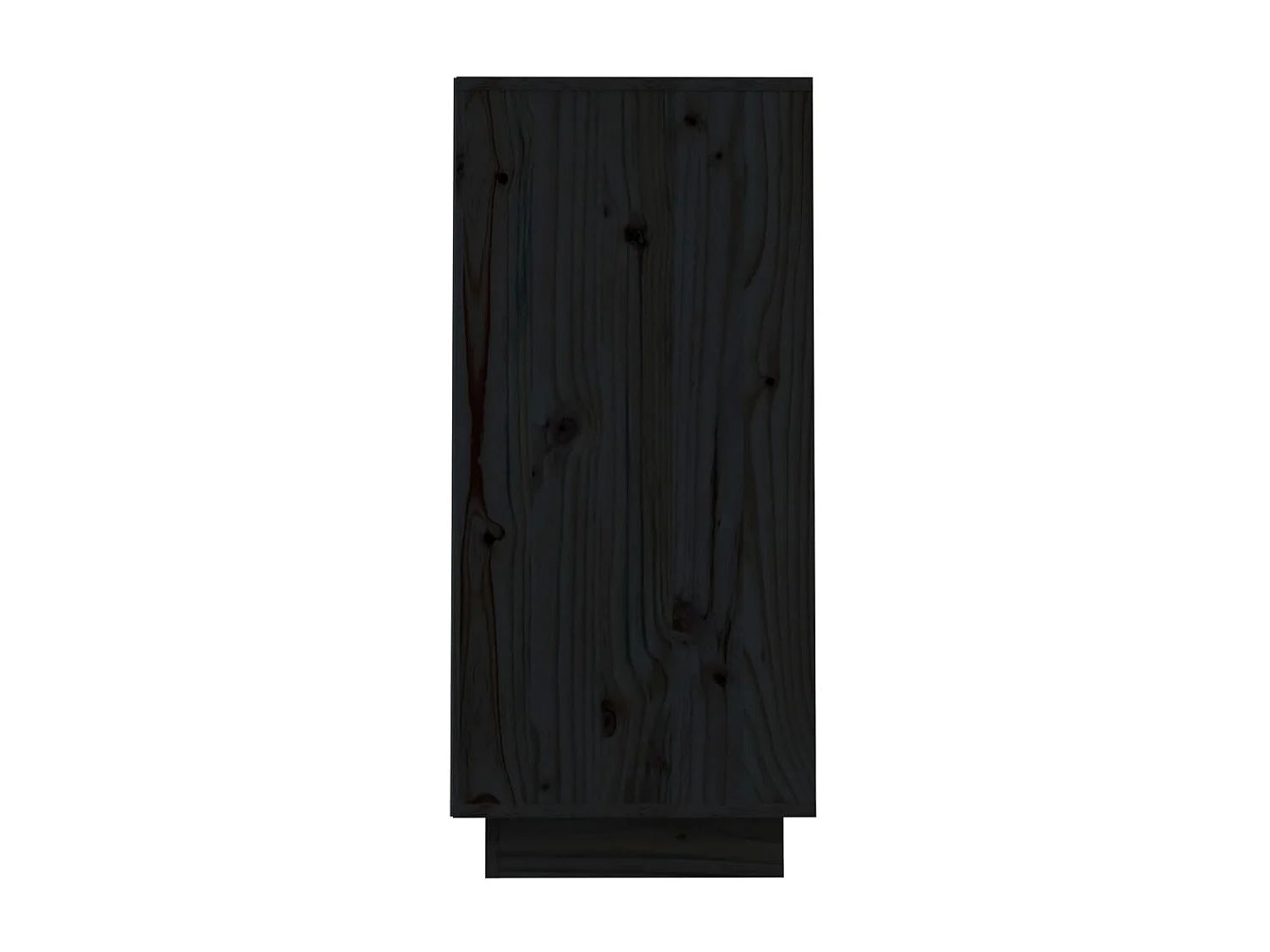 Beistellschrank Schwarz 60x34x75 cm Massivholz Kiefer