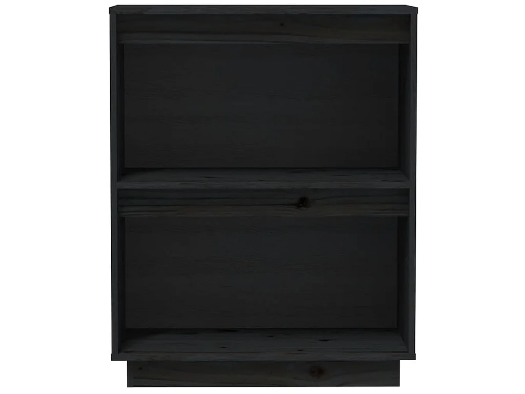 Armoire console Noir 60x34x75 cm Bois de pin solide