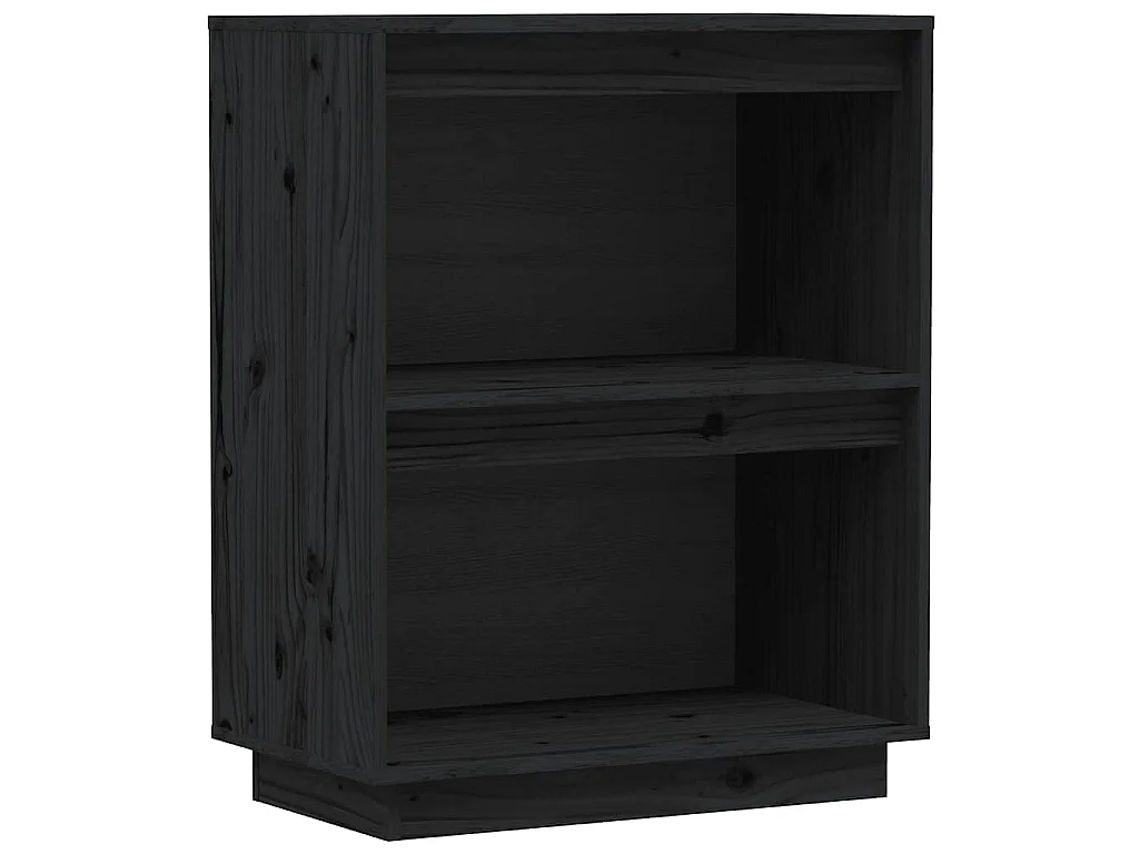Armoire console Noir 60x34x75 cm Bois de pin solide