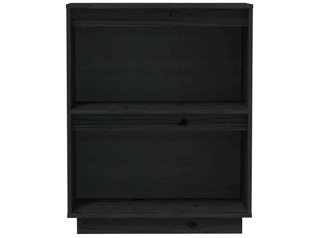 Armoire console Noir 60x34x75 cm Bois de pin solide