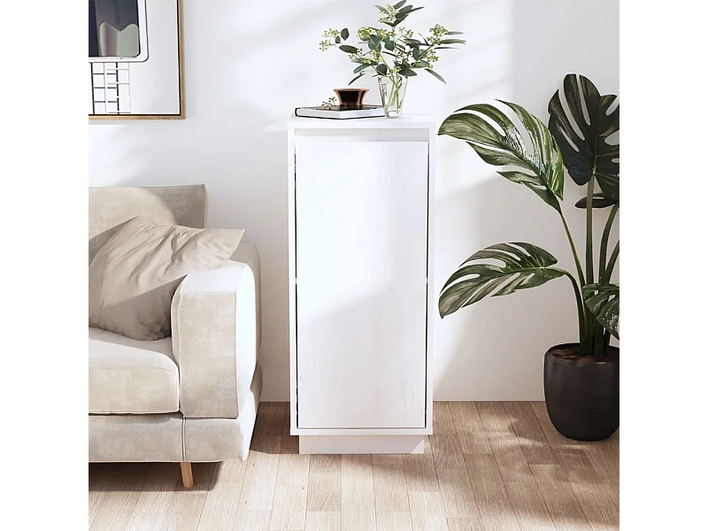 Sideboard Weiß 31,5x34x75 cm Massivholz Kiefer