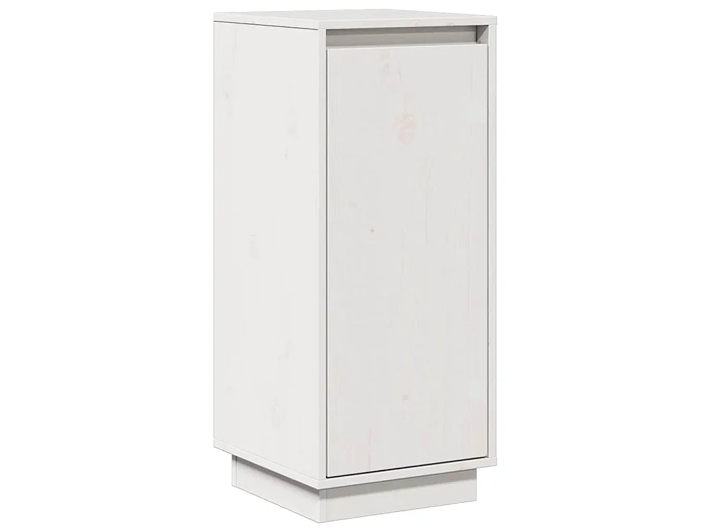 Buffet Blanc 31,5x34x75 cm Bois massif de pin