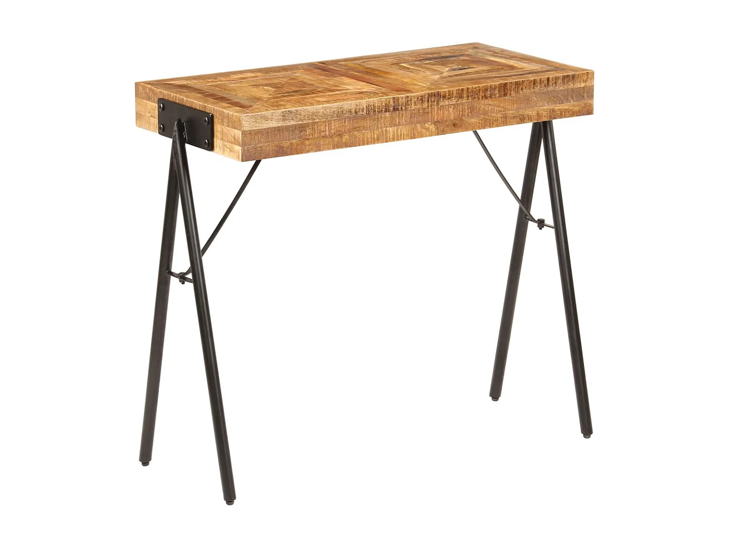Tavolo Consolle in Legno Massello di Mango 80x40x75 cm