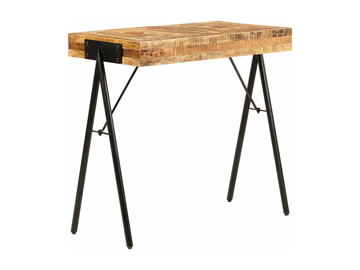 Tavolo Consolle in Legno Massello di Mango 80x40x75 cm