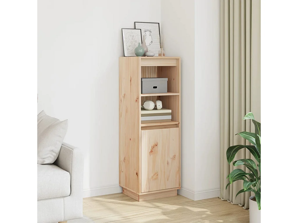 Buffet haut 37x34x110 cm Bois massif de pin