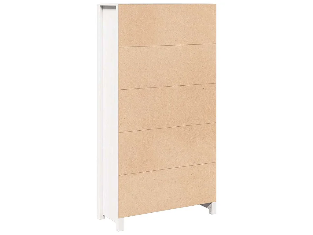 Buffet haut Blanc 80x35x154 cm Bois massif de pin
