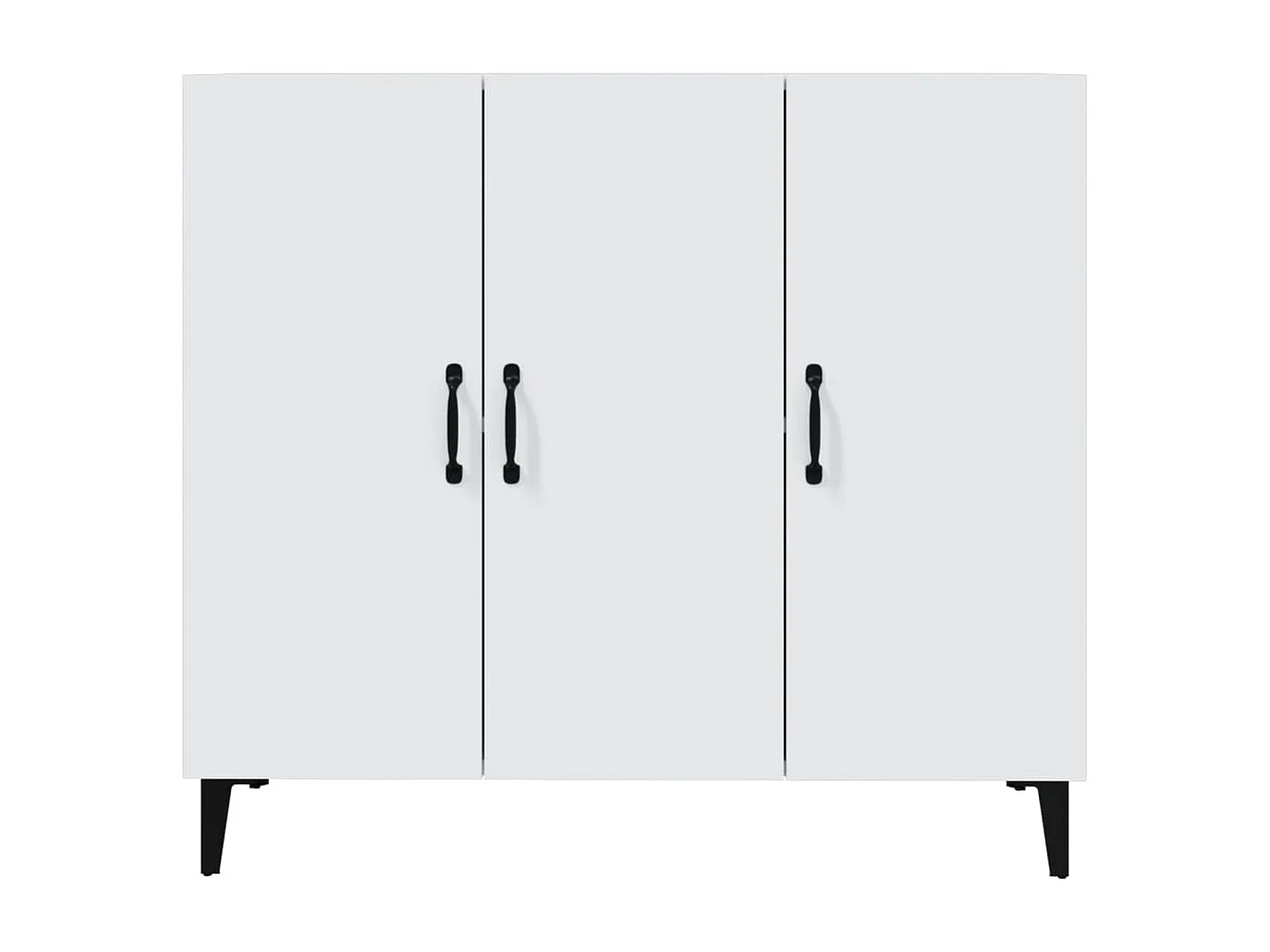 Buffet blanc 90x34x80 cm bois d'ingénierie