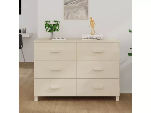 Kauf Unique Sideboard HAMAR Honigbraun 113x40x80 cm Massivholz Kiefer