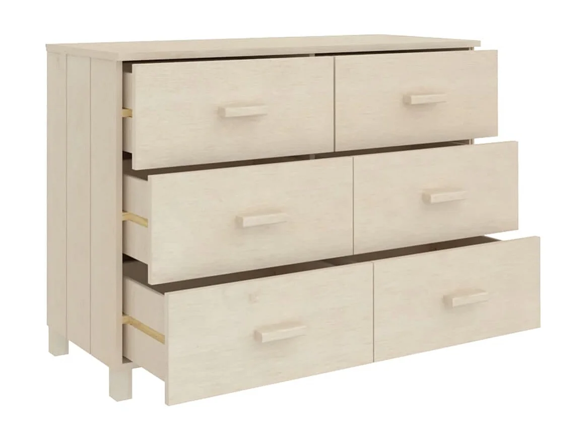 Aparador HAMAR 113x40x80 cm pinho maciço castanho-mel