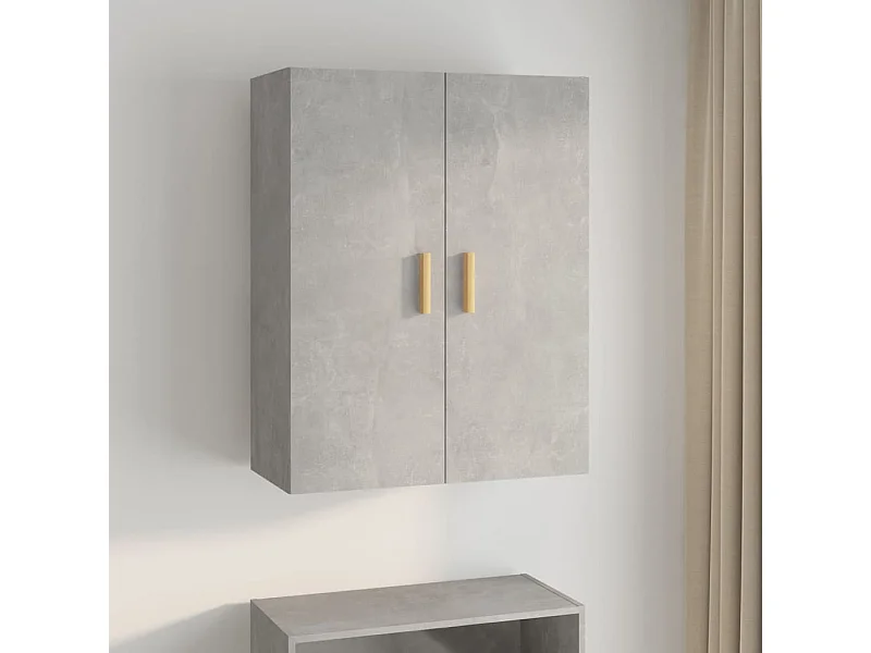 Armoire murale suspendue Gris béton 69,5x34x90 cm