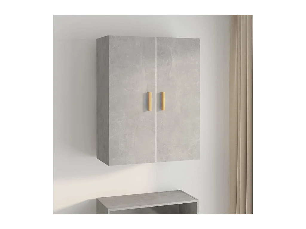 Armoire murale suspendue Gris béton 69,5x34x90 cm