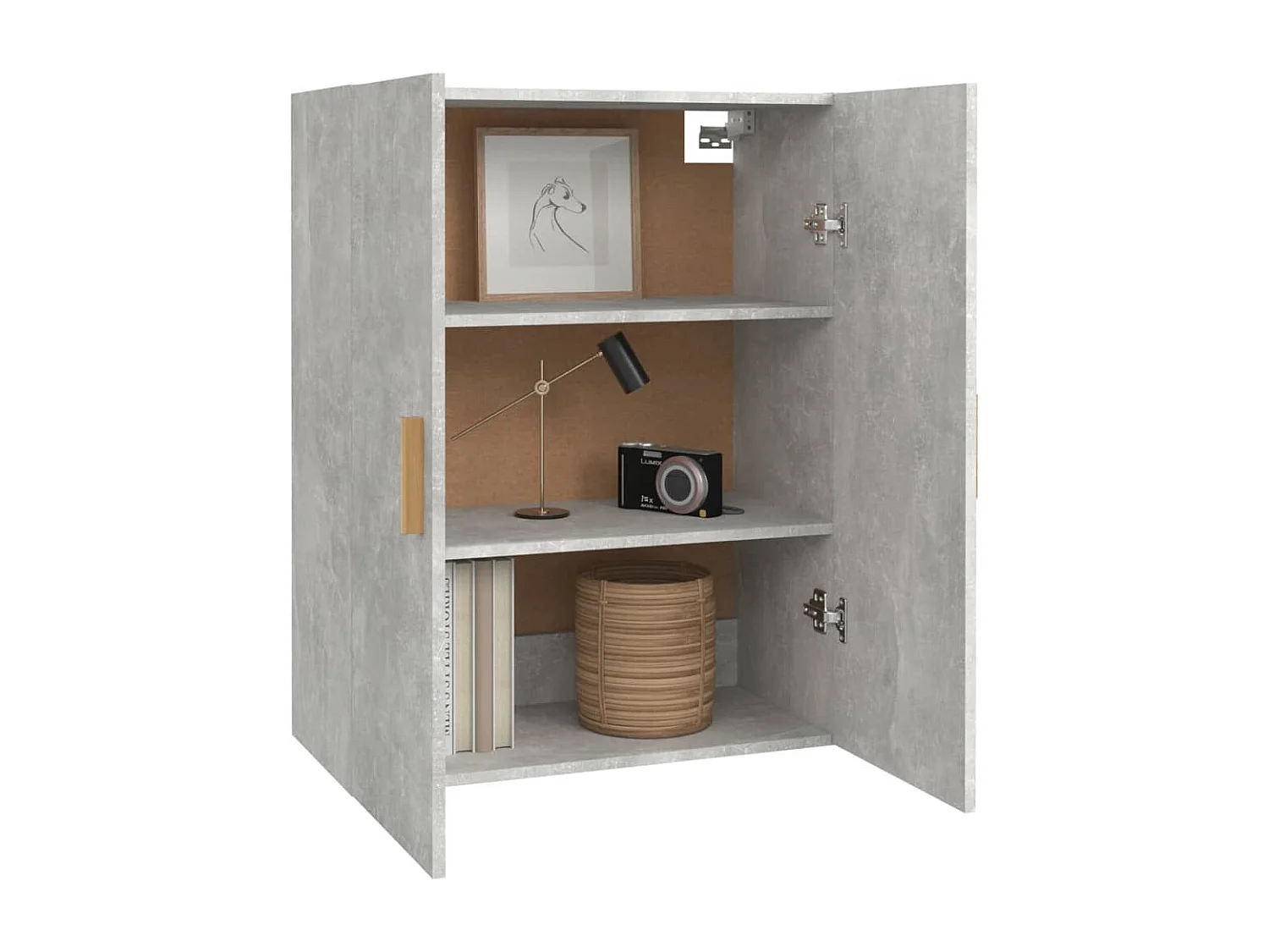 Armoire murale suspendue Gris béton 69,5x34x90 cm