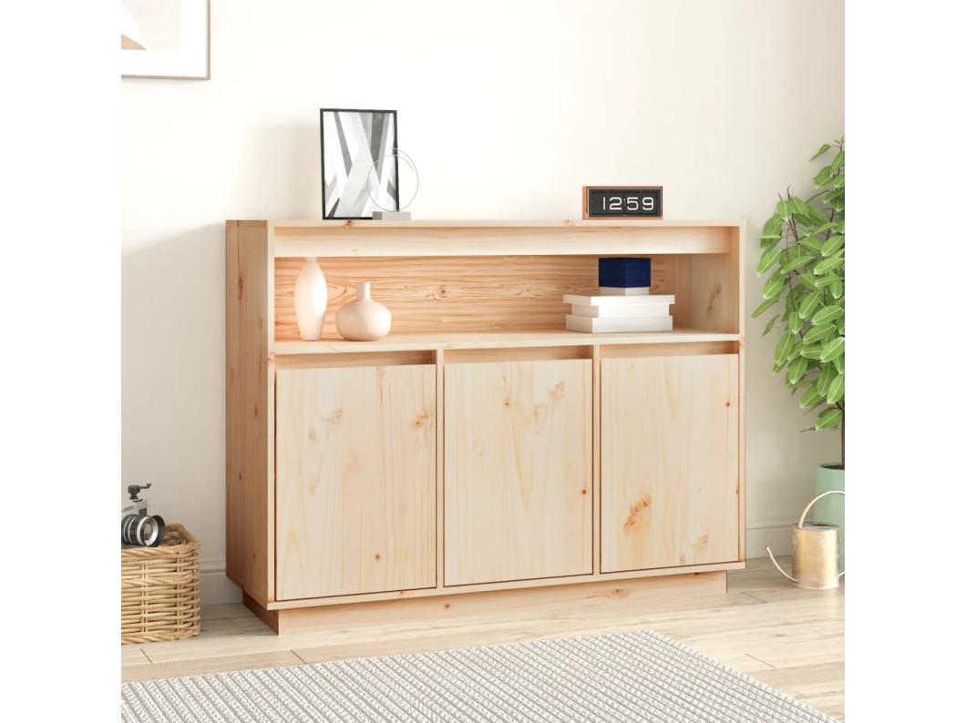 Credenza 104,5x34x80 cm in Legno Massello di Pino
